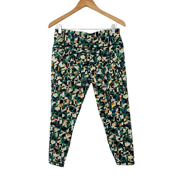 Sweaty Betty Power 7/8 Workout Leggings Pants Floral Pockets Blue 14 - Picture 4 of 10